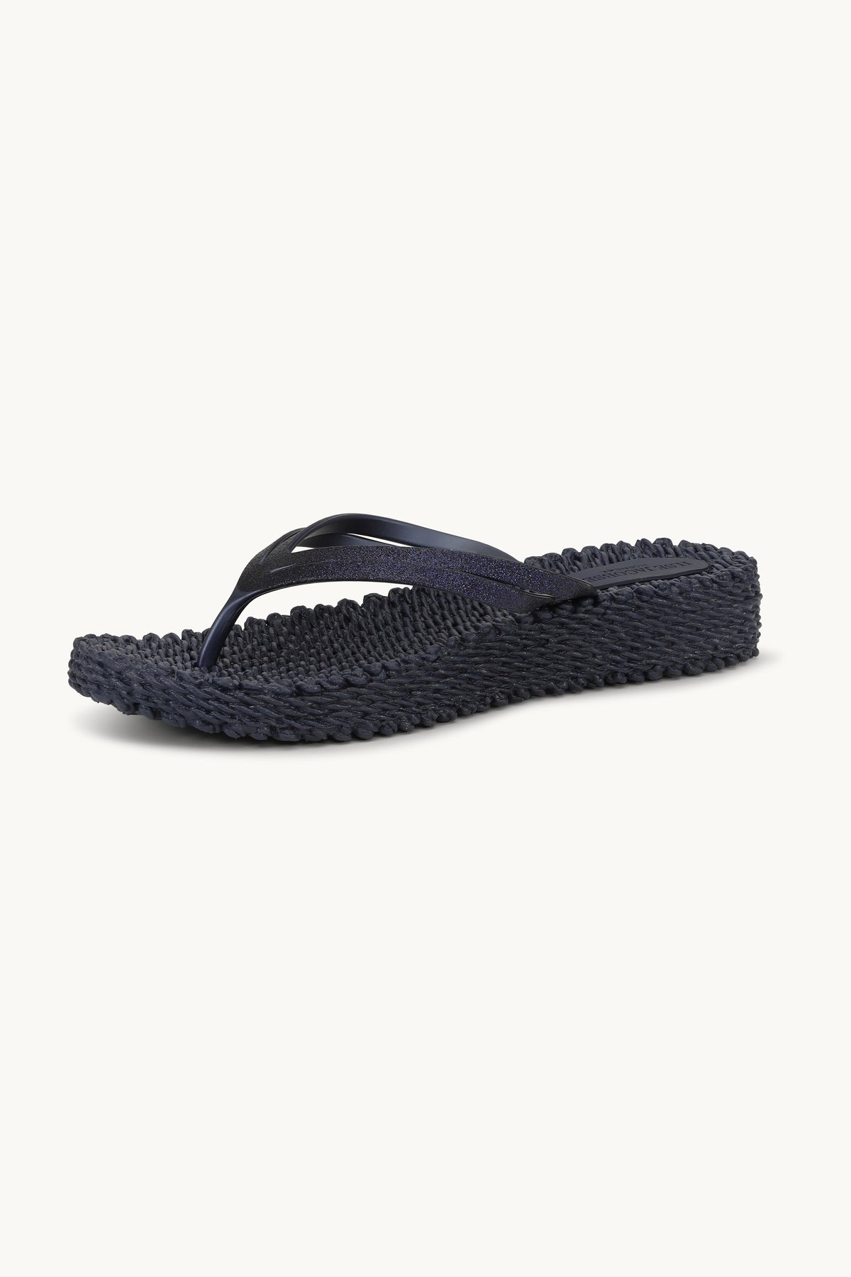 Platform Klipklapper Glitter - Indigo
