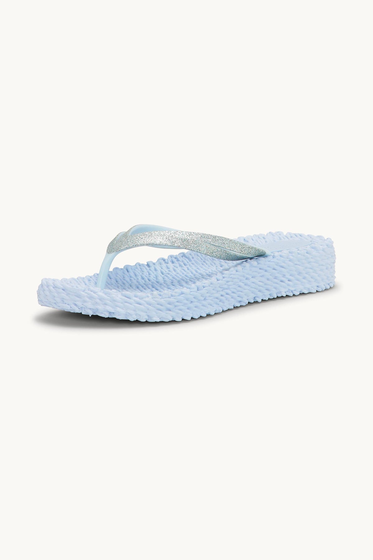 Platform Klipklapper Glitter - Blue Bell
