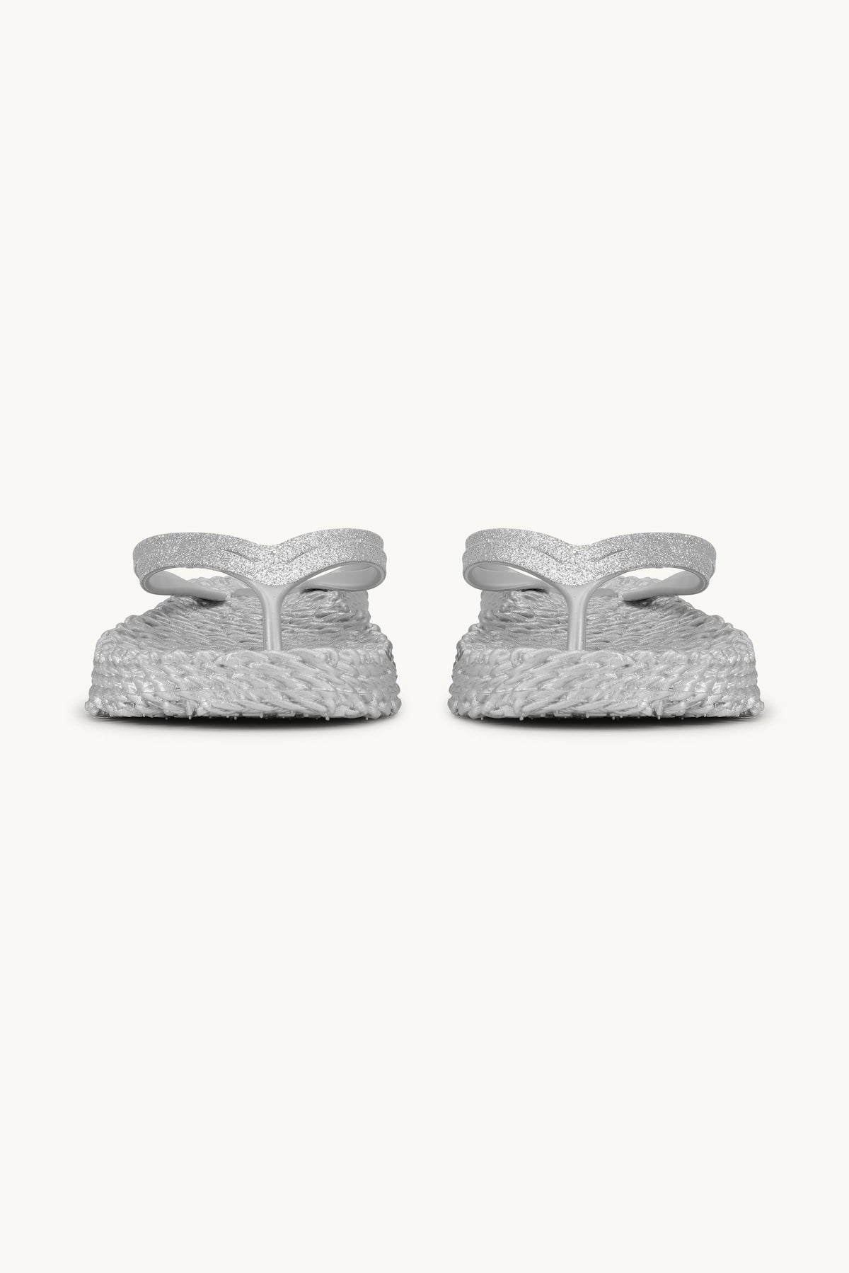 Platform Klipklapper Glitter - Silver