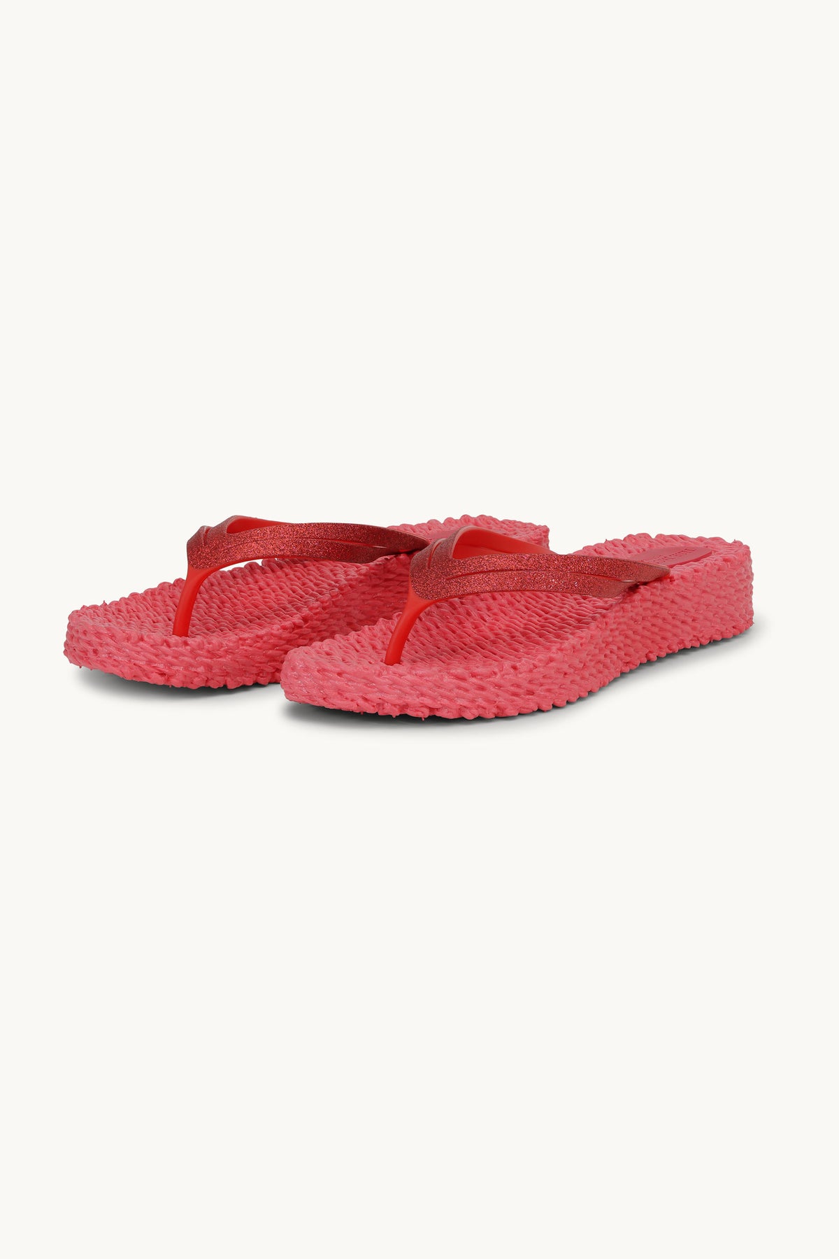 Platform Klipklapper Glitter - Raspberry