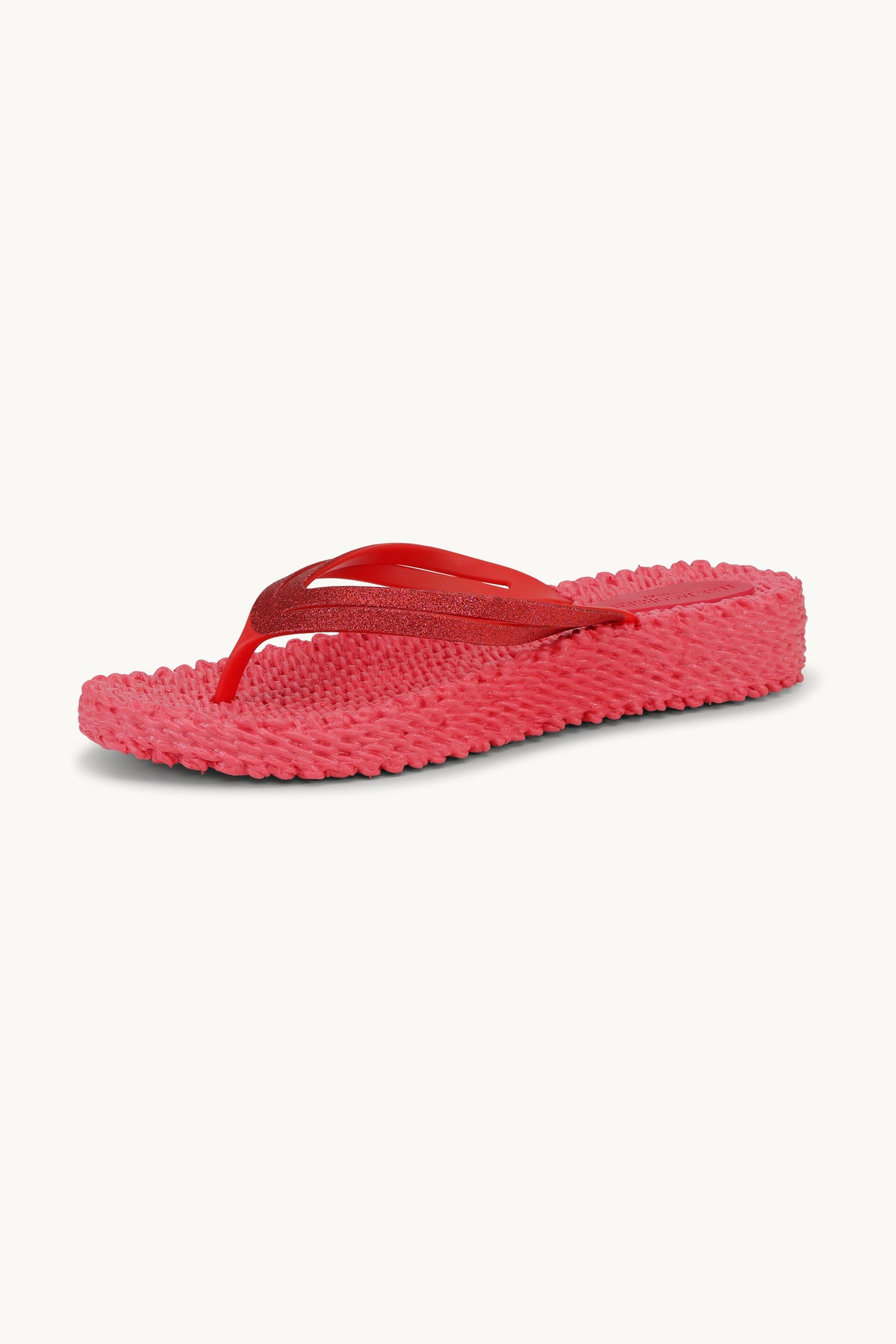 Platform Klipklapper Glitter - Raspberry