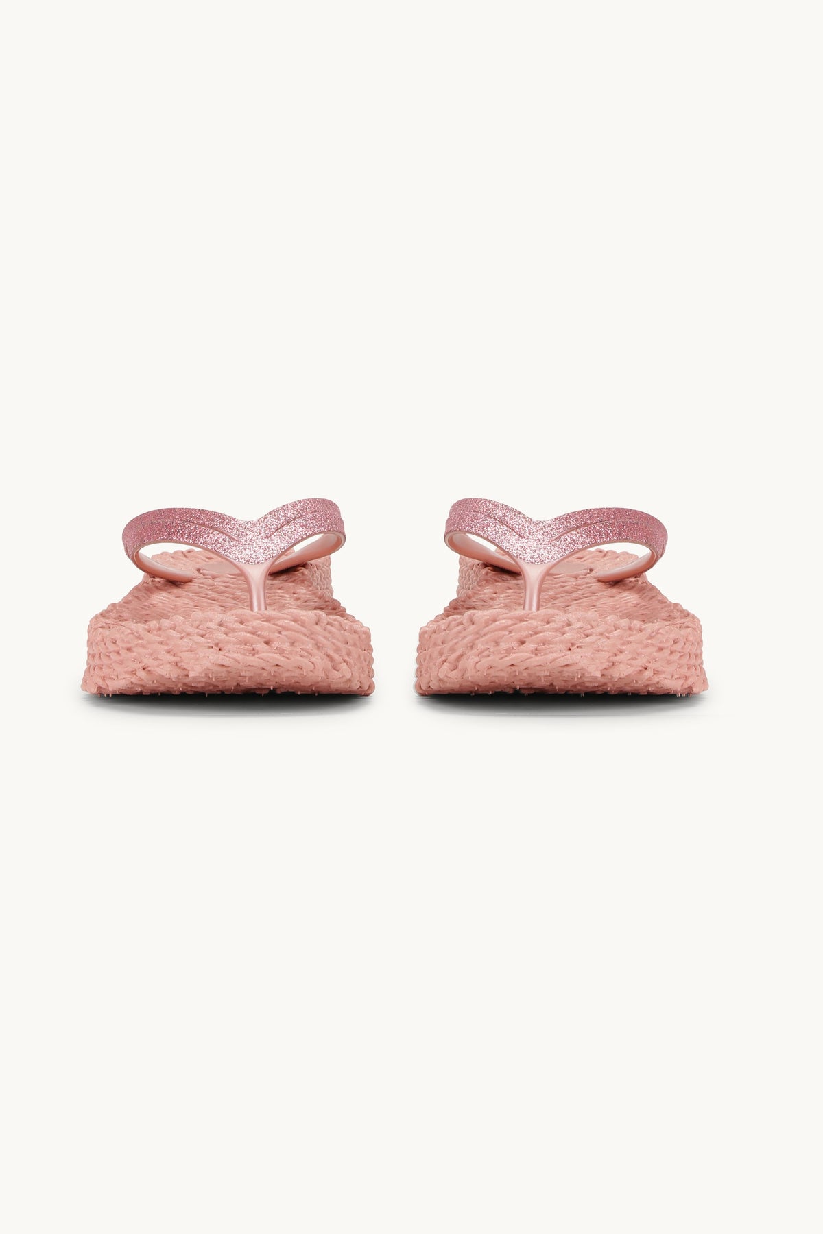 Platform Klipklapper Glitter - Misty Rose
