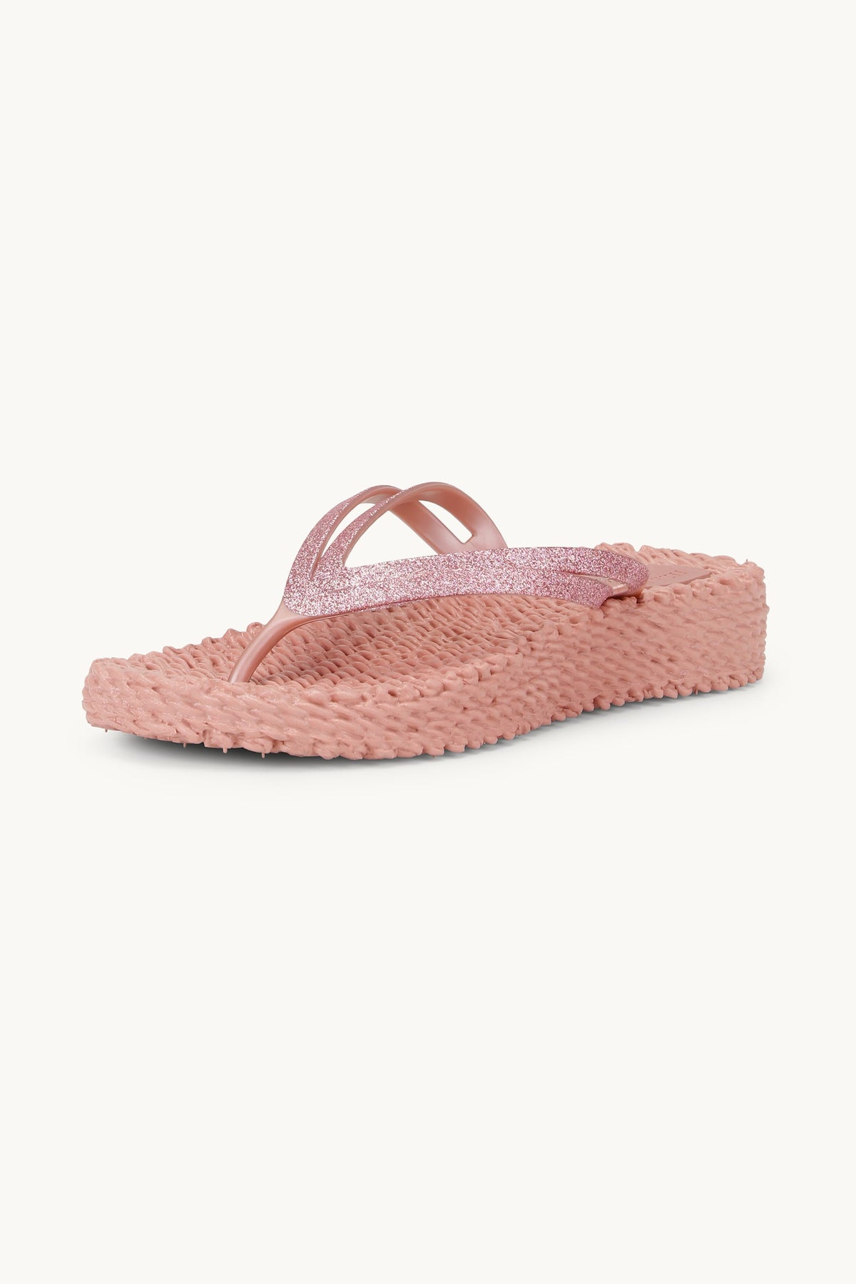 Platform Klipklapper Glitter - Misty Rose