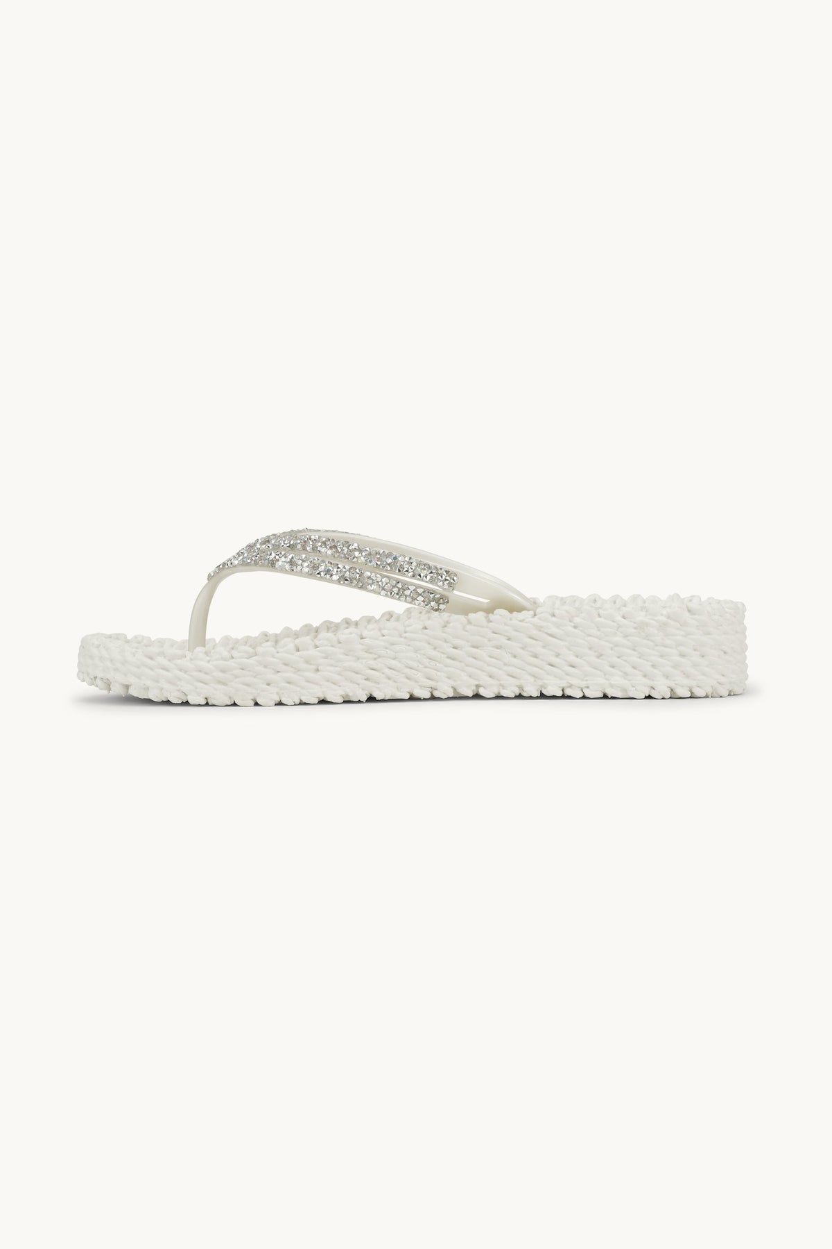 Platform Klipklapper Glimmersten - Creme