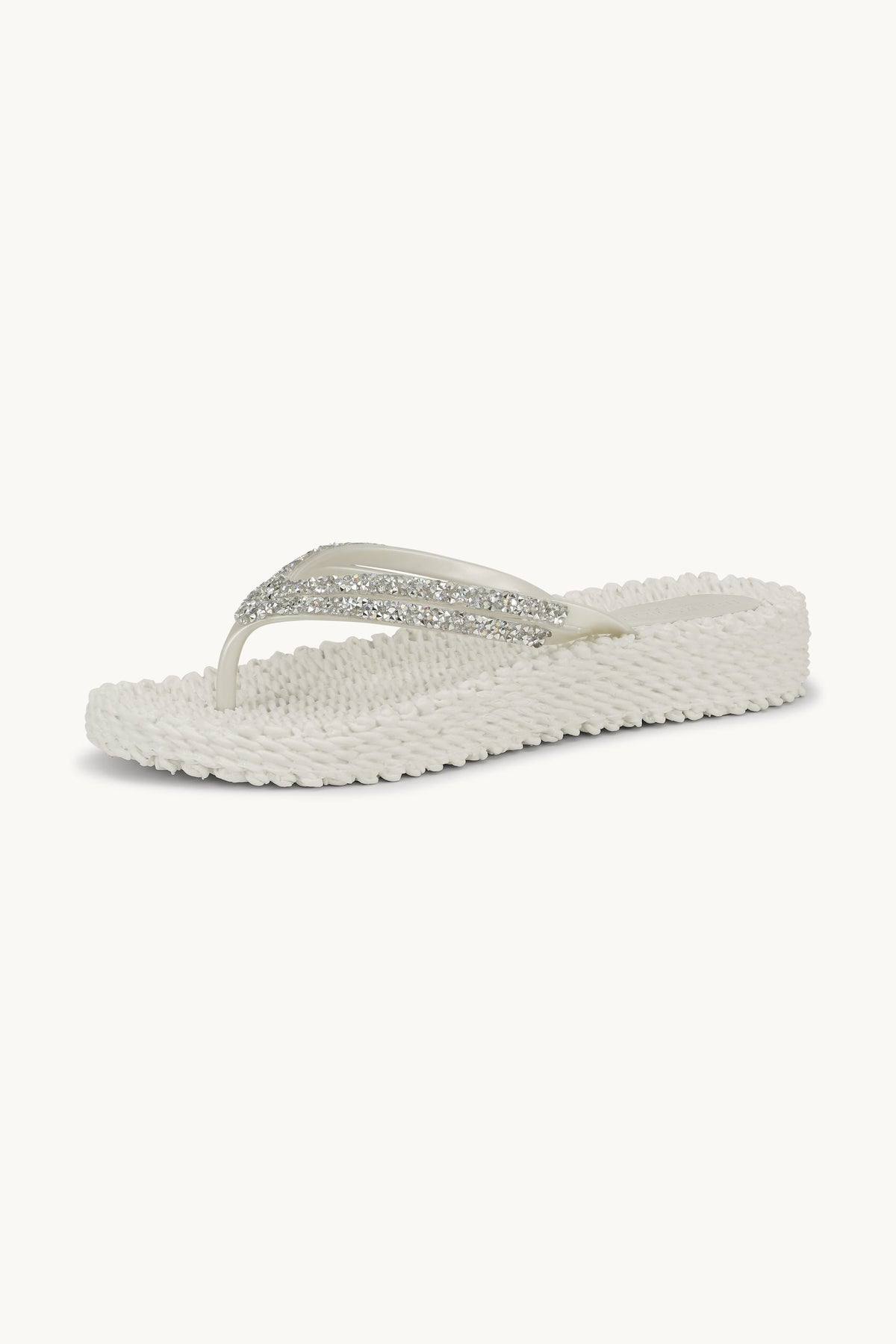 Platform Klipklapper Glimmersten - Creme