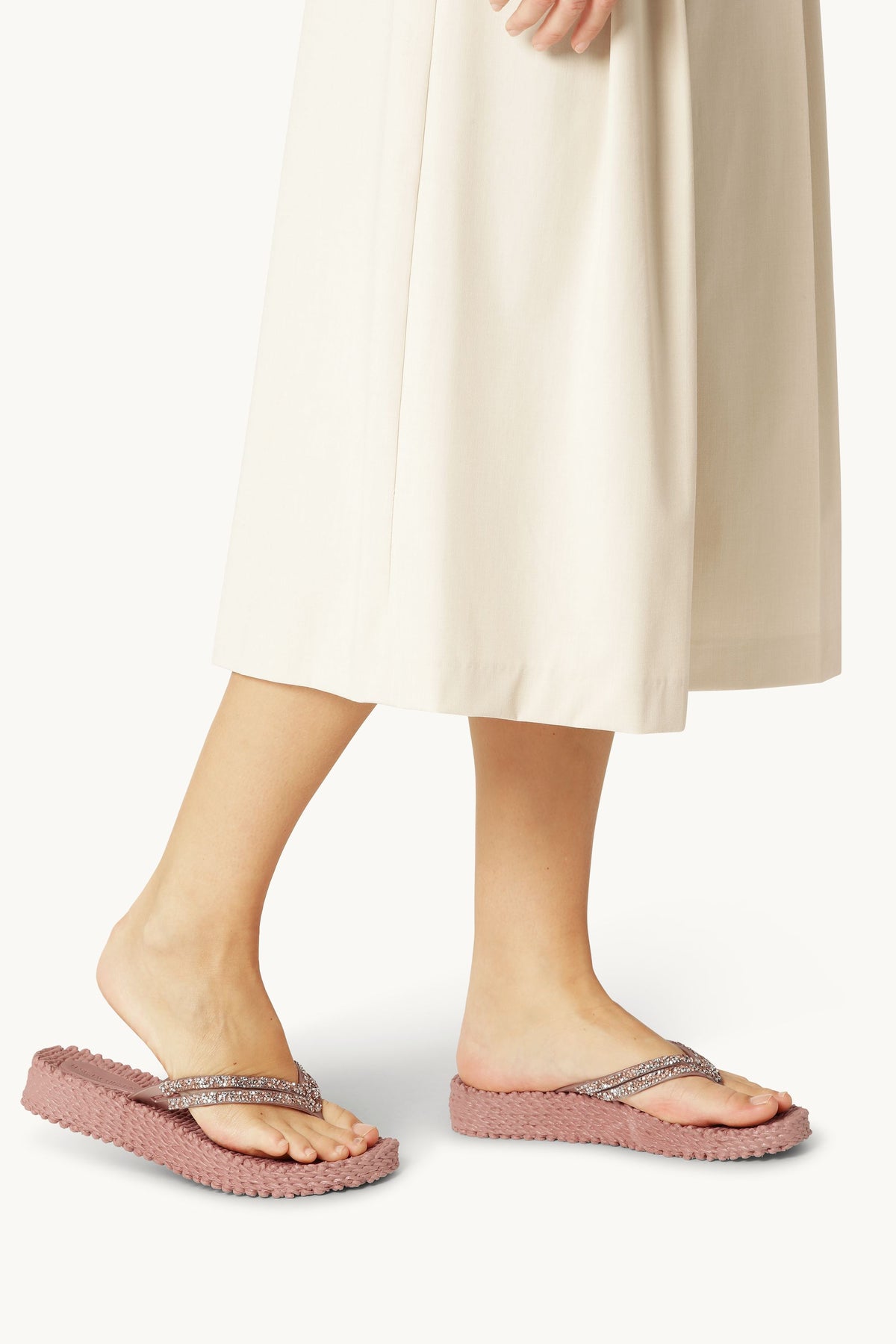 Platform Klipklapper Glimmersten - Misty Rose