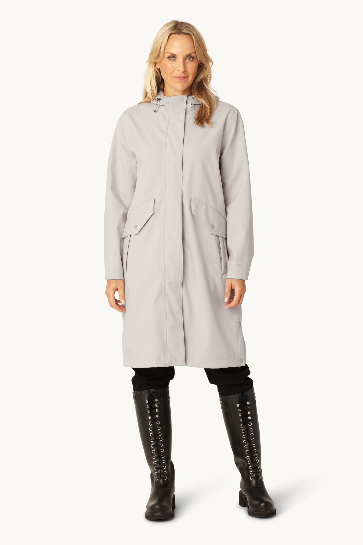 Long Softshell Raincoat - Chateau Gray