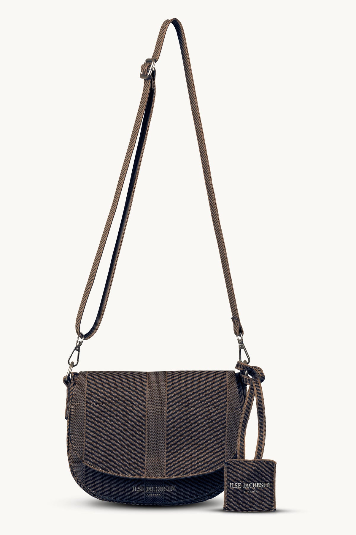 Strikket Crossbody Taske - Dark Indigo Buckthorn Brown