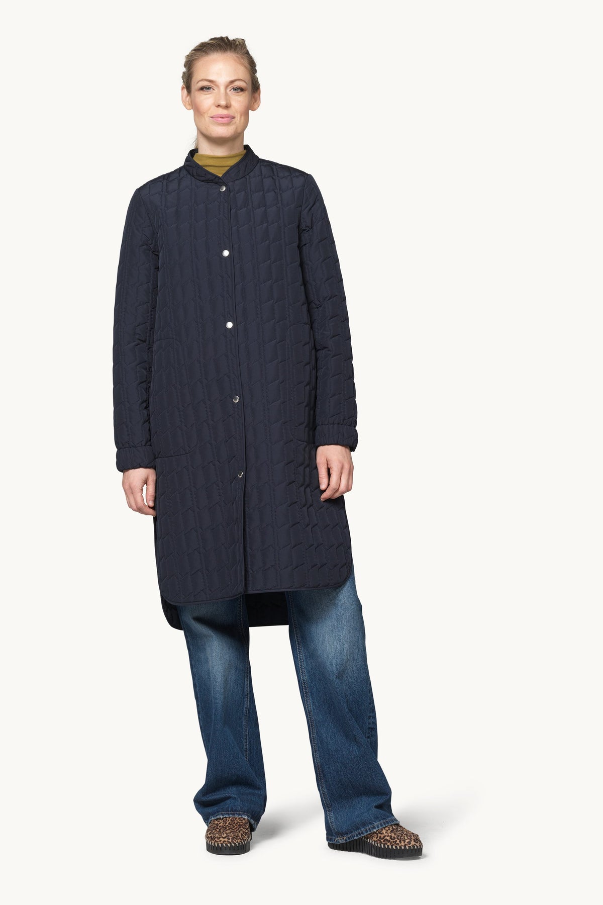 Quiltet Frakke - Dark Indigo
