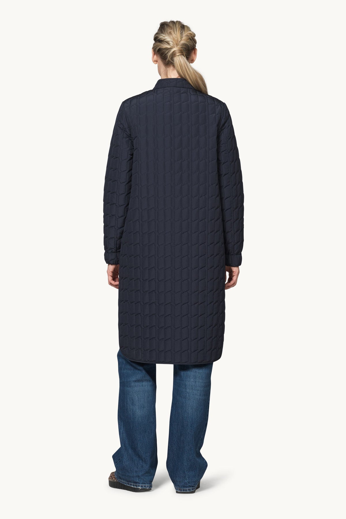 Quiltet Frakke - Dark Indigo