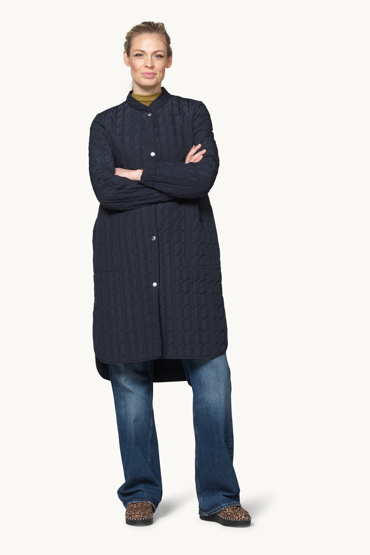 Quiltet Frakke - Dark Indigo