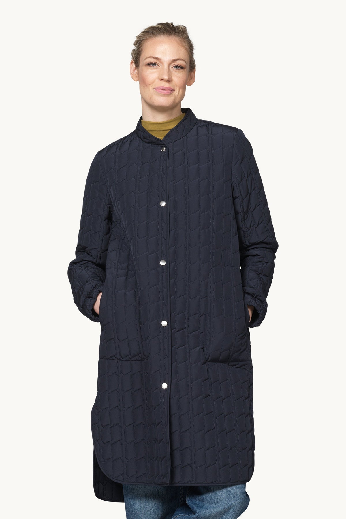 Quiltet Frakke - Dark Indigo