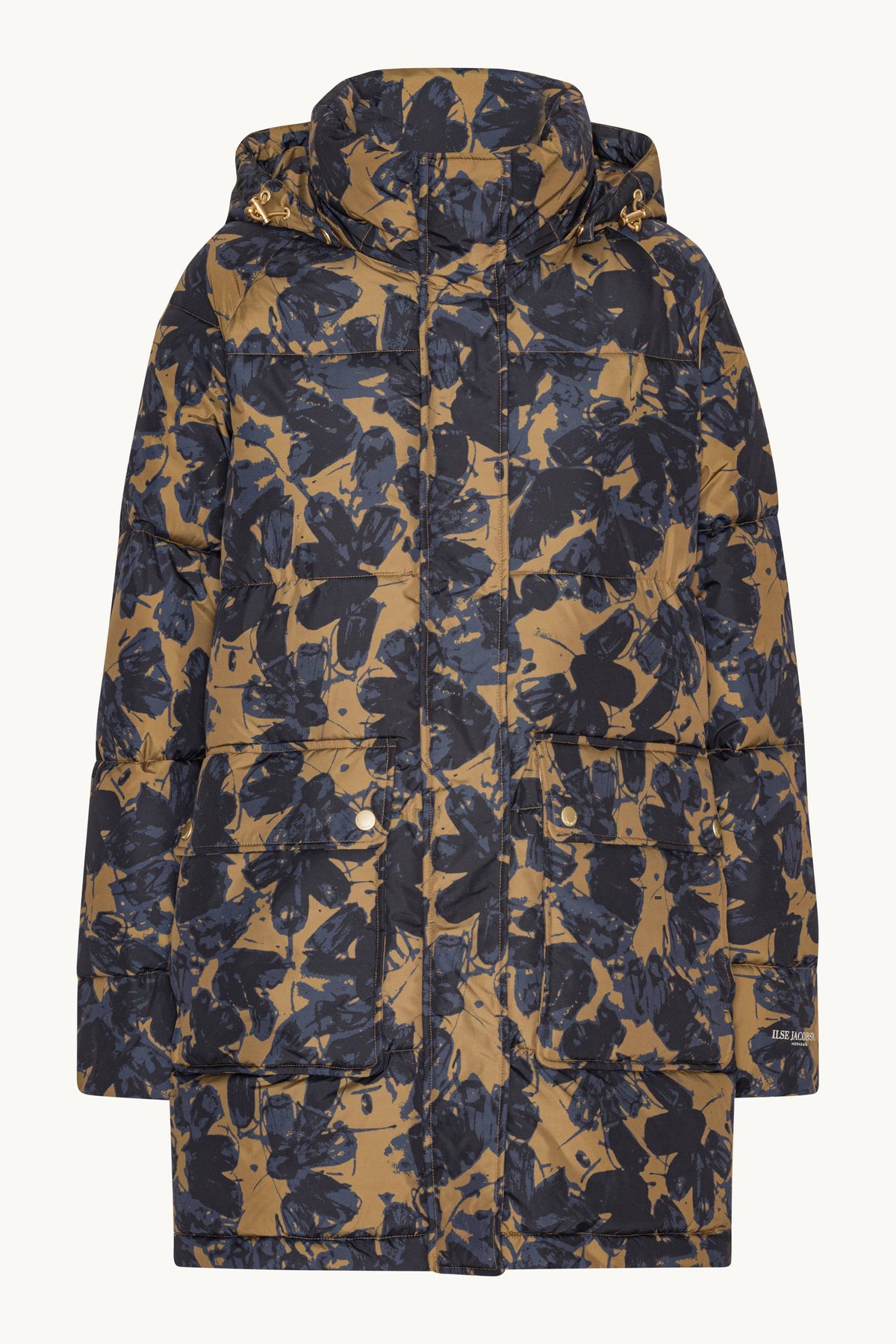 Oversized Padded Coat - Beige Butterfly