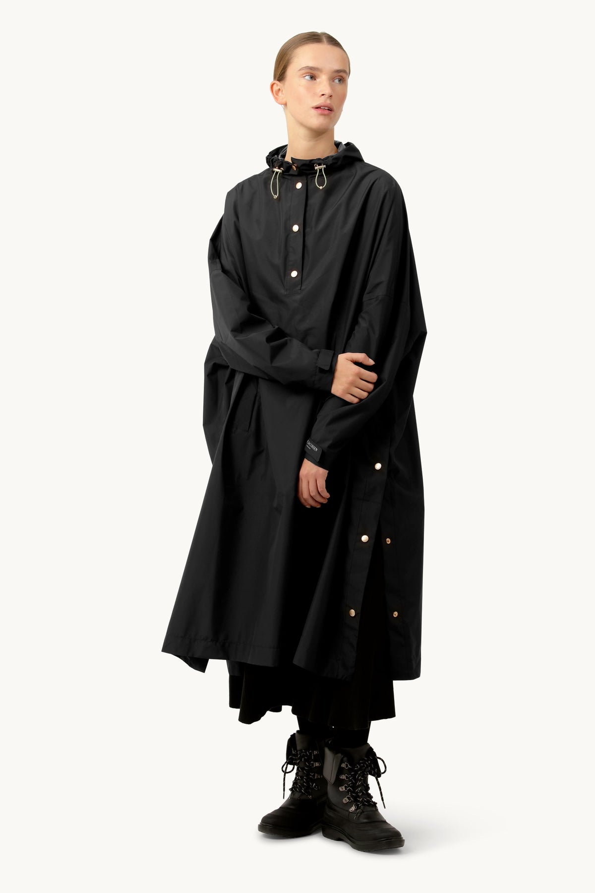 Poncho With Sleeves - Black