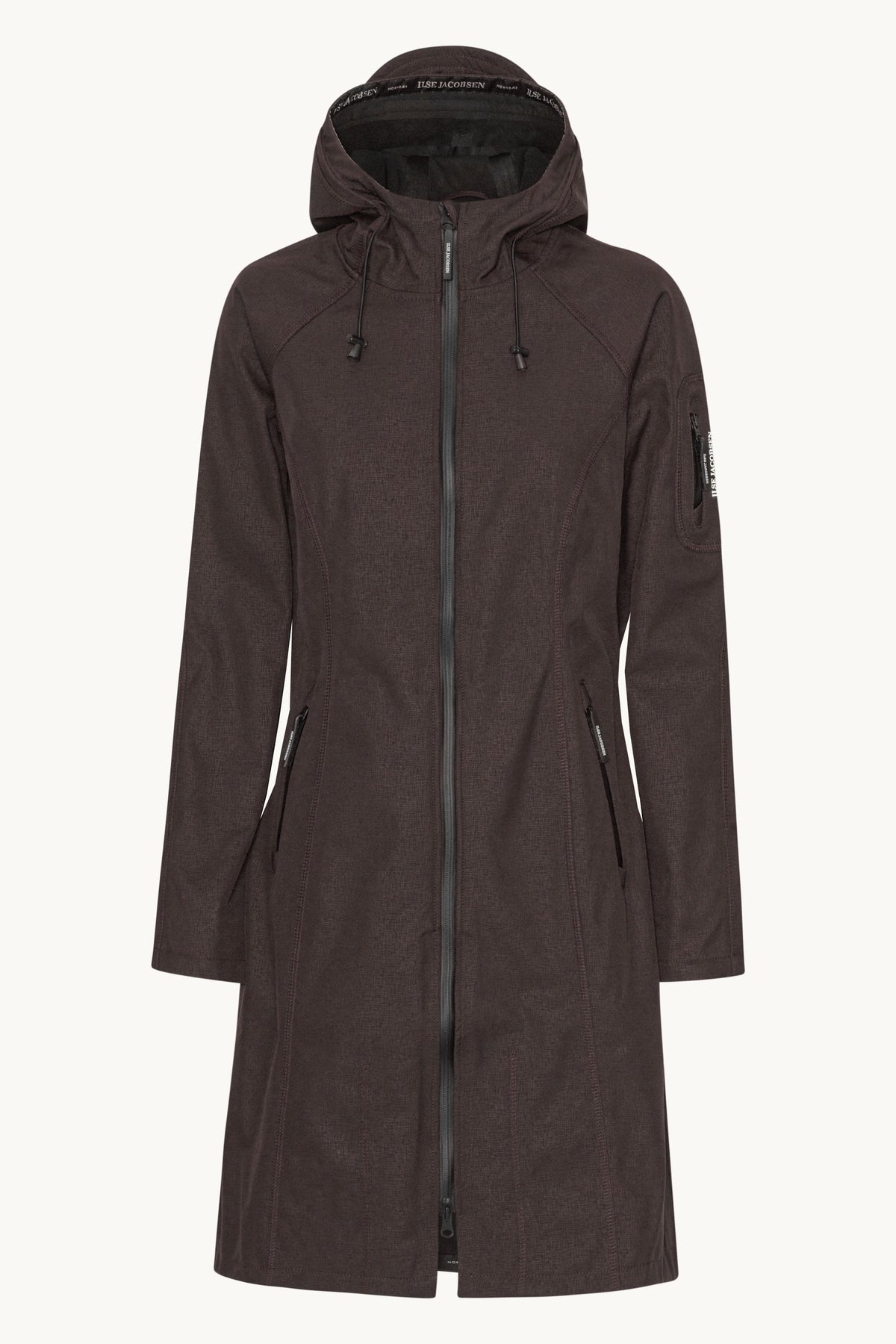 Long Softshell Raincoat - Black