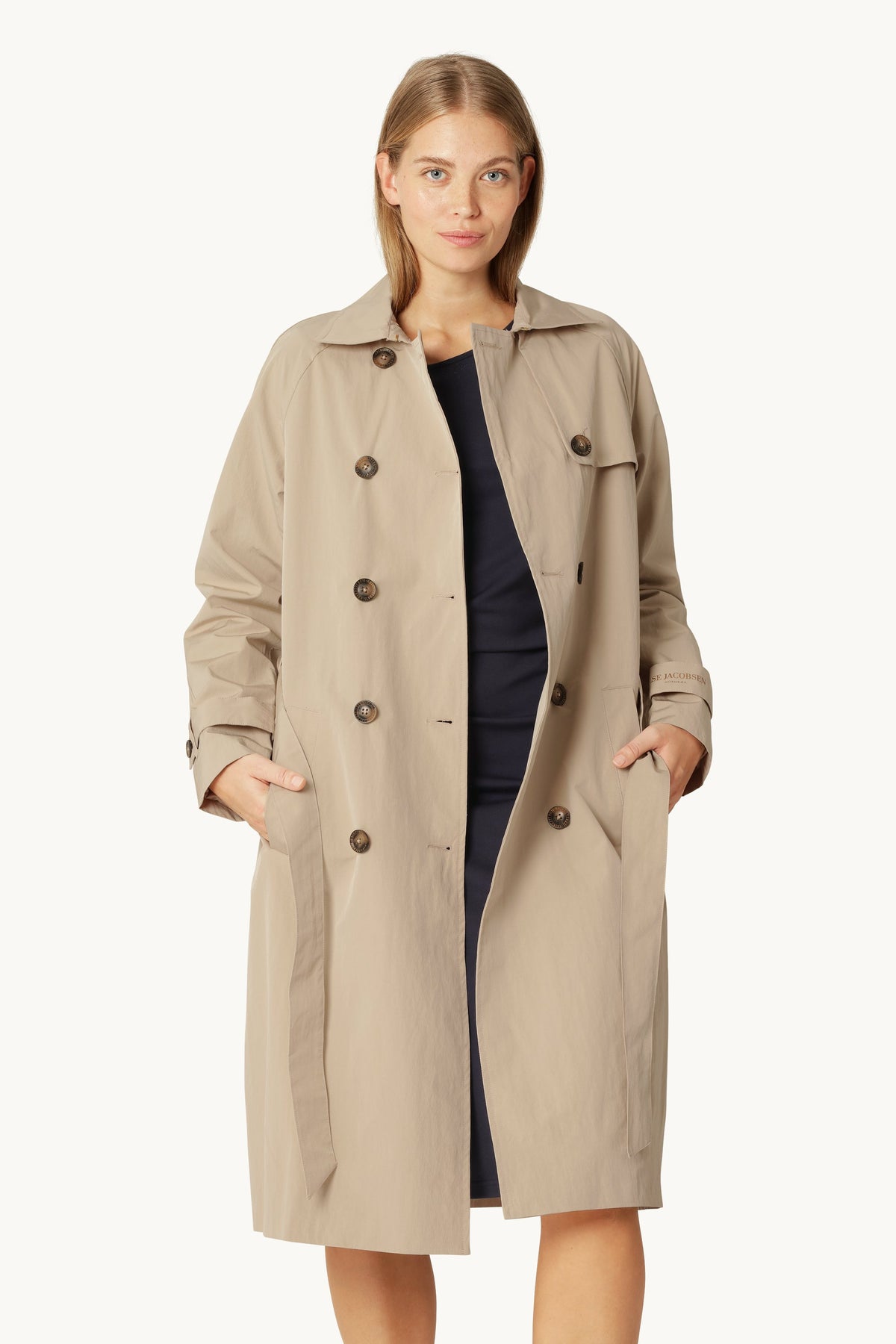 Teknisk Regnfrakke Trench - White Pepper
