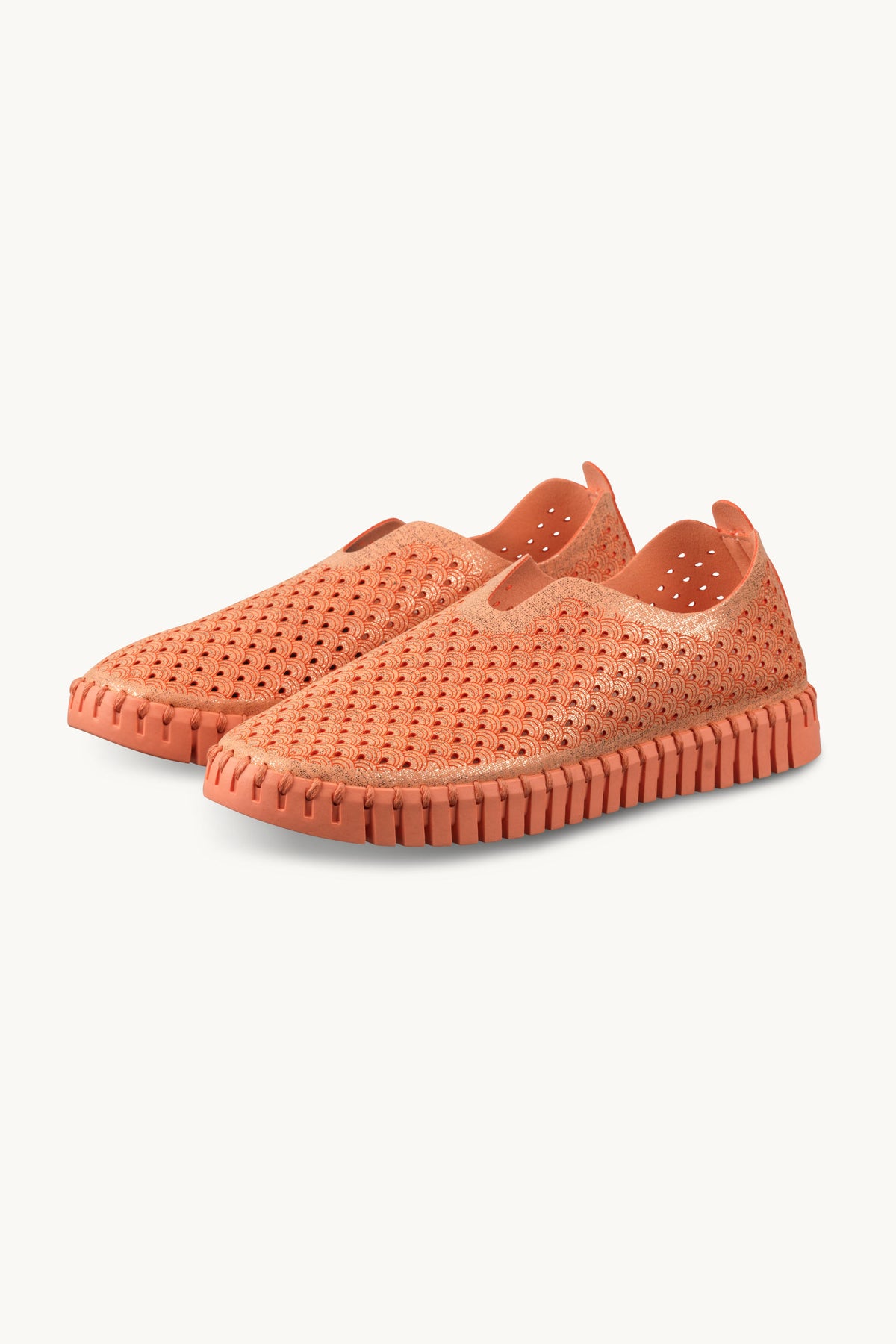 Tulip Sko Glitter - Peach Peach