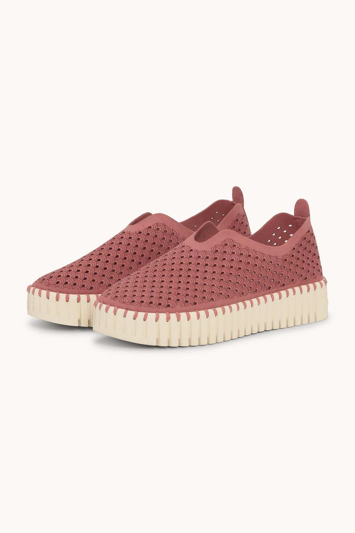 Platform Tulip Sko - Rouge Pearled Ivory