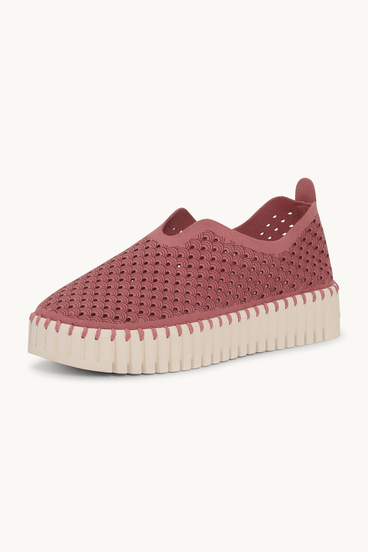 Platform Tulip Sko - Rouge Pearled Ivory