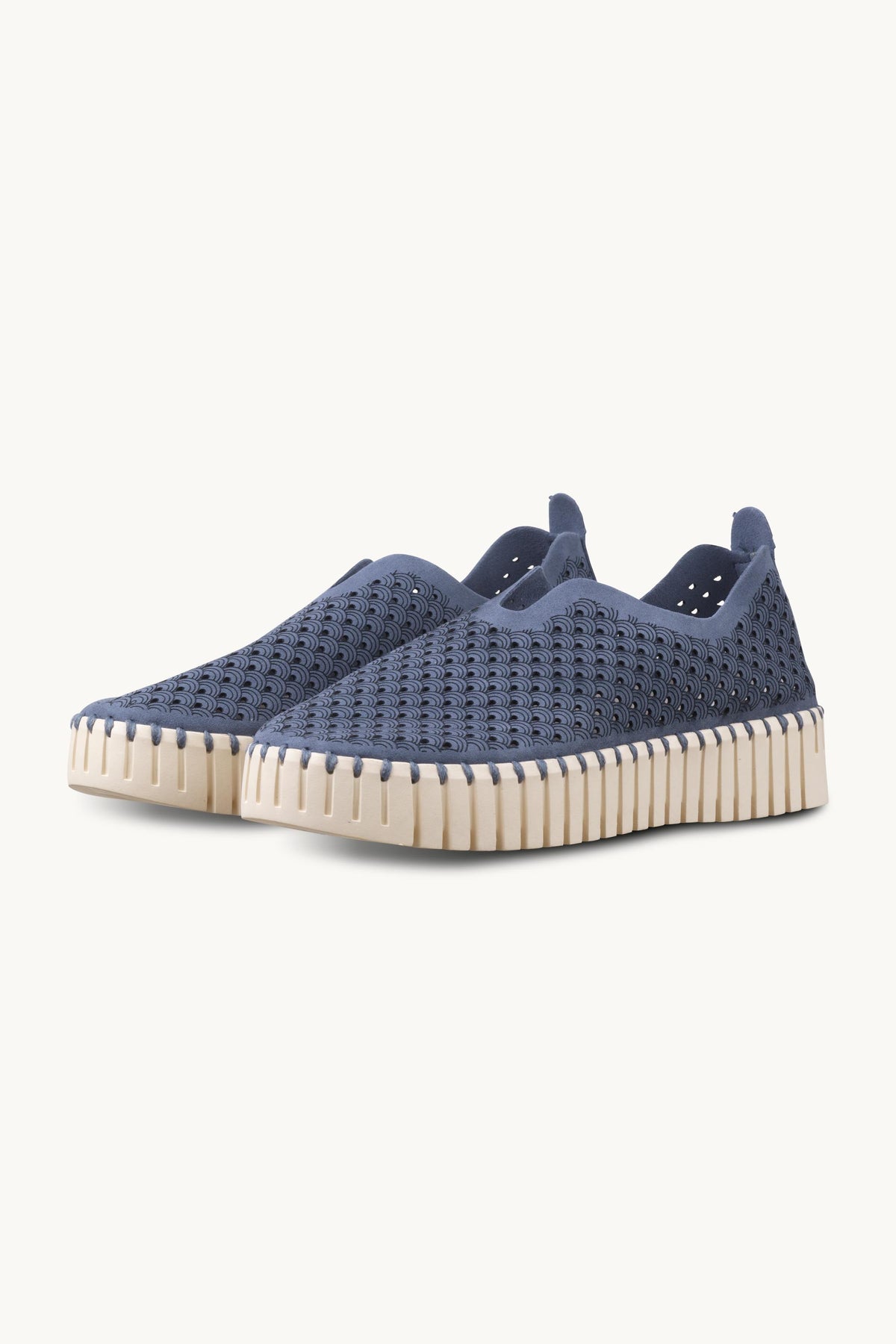 Platform Tulip Sko - Ombre Blue Pearled Ivory