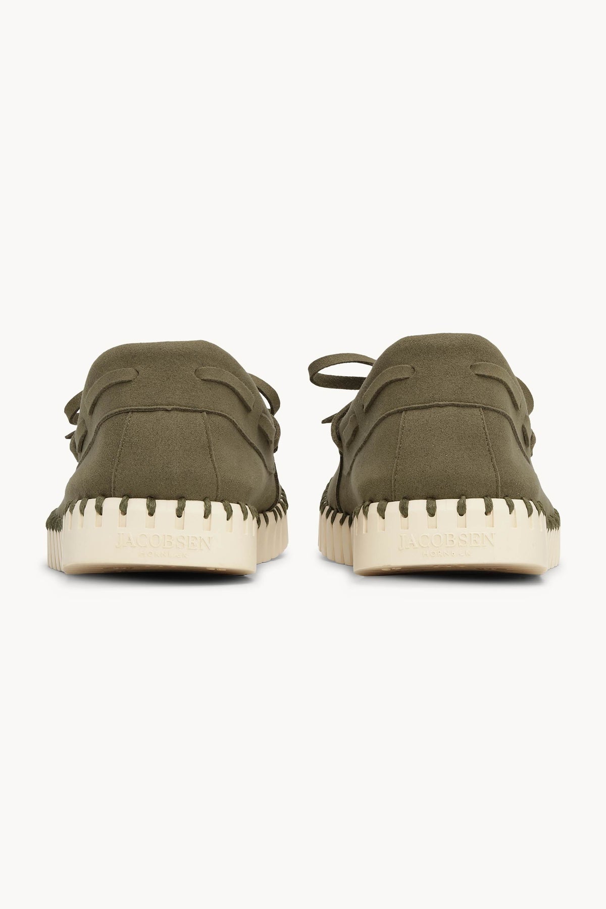 Tulip Sailor Shoe for Men - Deep Olive Pearled Ivory