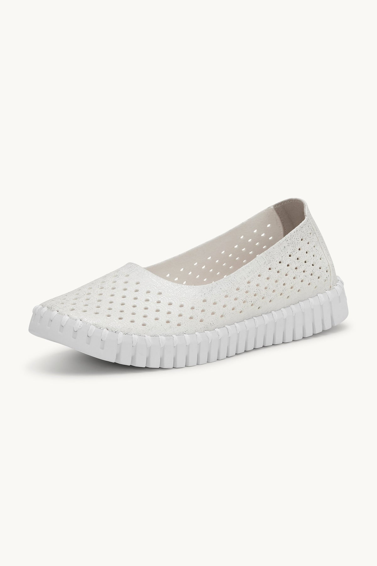 Tulip Sko Glitter - White White