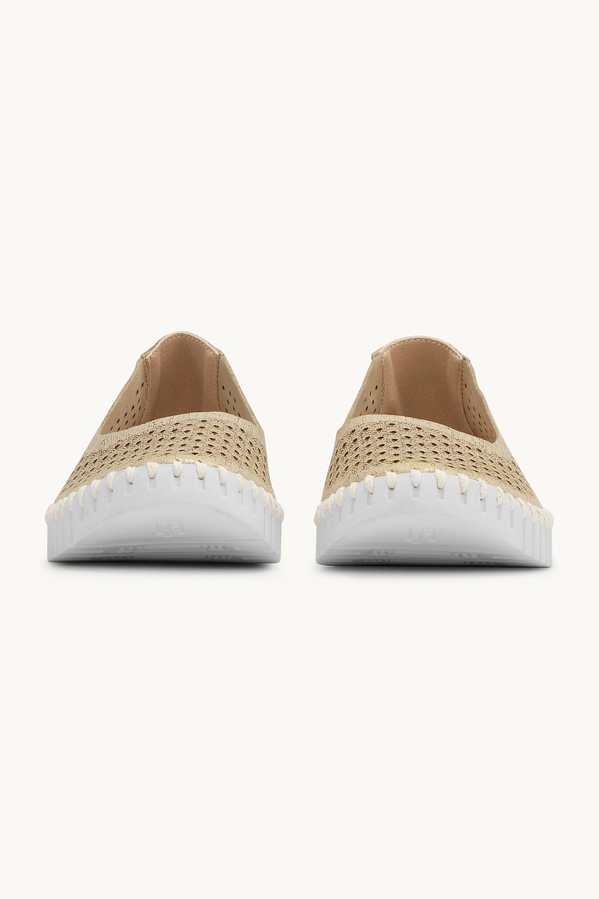 Tulip Sko Glitter - Platin White